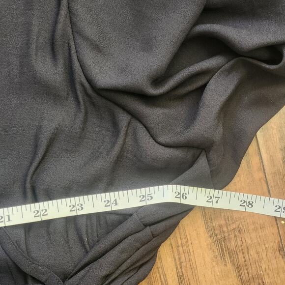 Torrid Crepe Wrap Blouse Plus 5X Black Sheer V-neck Top Casual Office Luxe - Picture 6 of 8